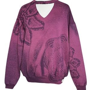 Sweatshirt Handmade Hand Dyed Boutique Oversized Crew Neck NWT Size M